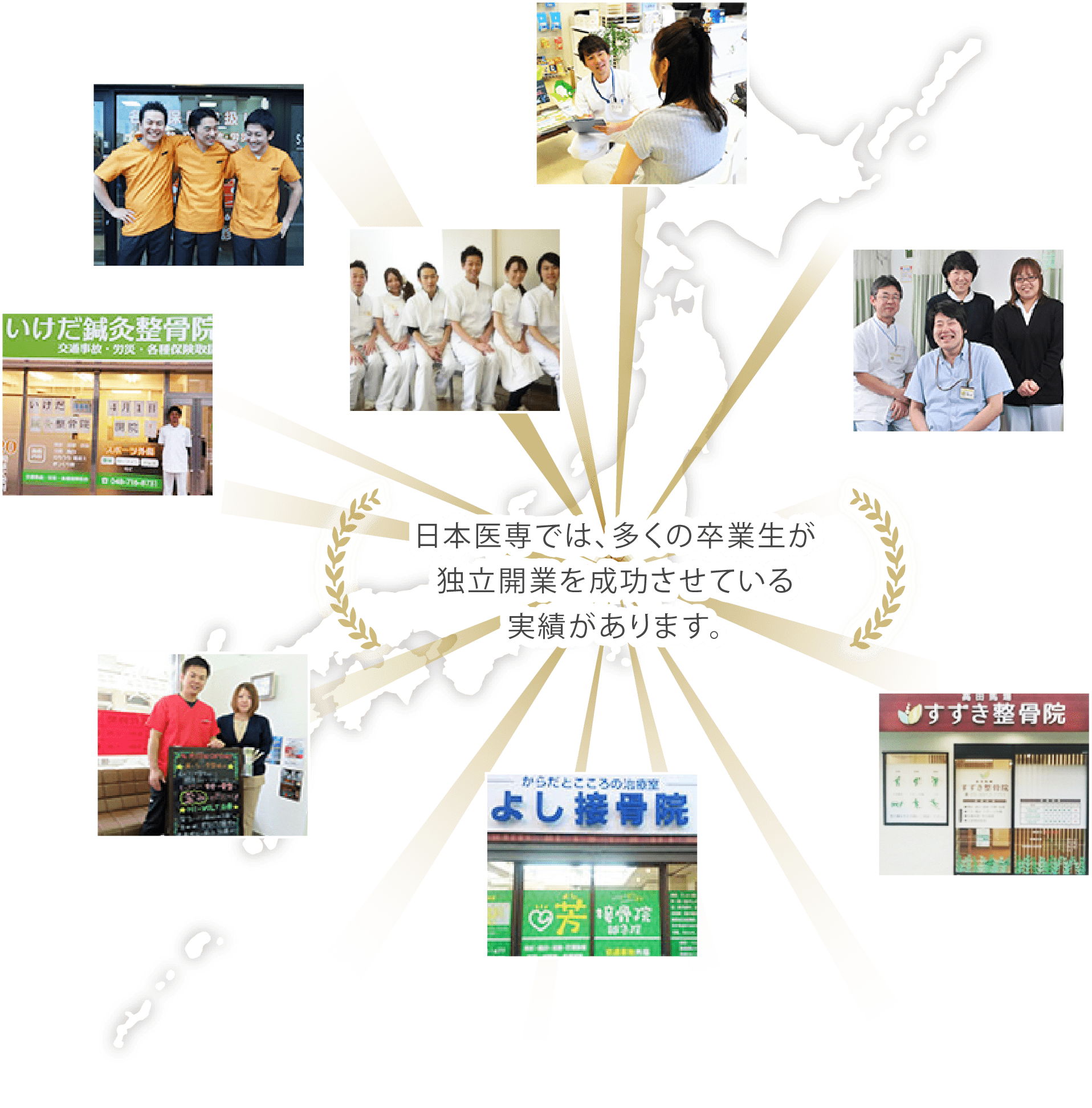 日本医専では、多くの卒業生が独立開業を成功させている実績があります。
