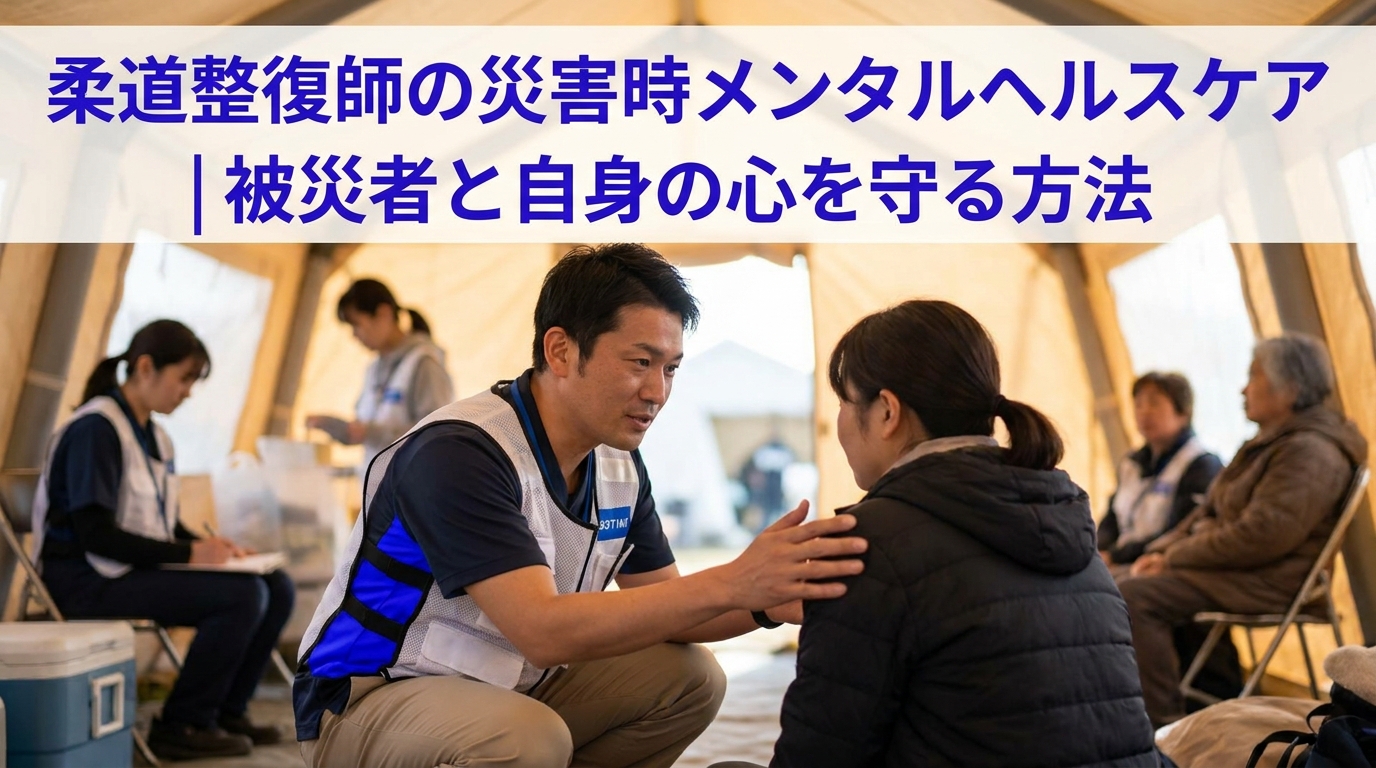 柔道整復師の災害時メンタルヘルスケア｜被災者と自身の心を守る方法